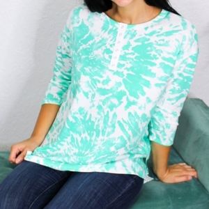 NWT HoneyMe brightly colored mint 3/4 sleeve size S